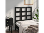 Black Headboard 80.5x4x100 cm Solid Pine Wood