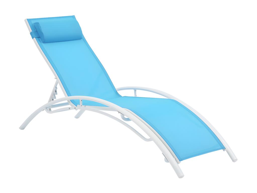 Beauty Aluminum Sun Lounger - Meublori - Blue - Set of 2