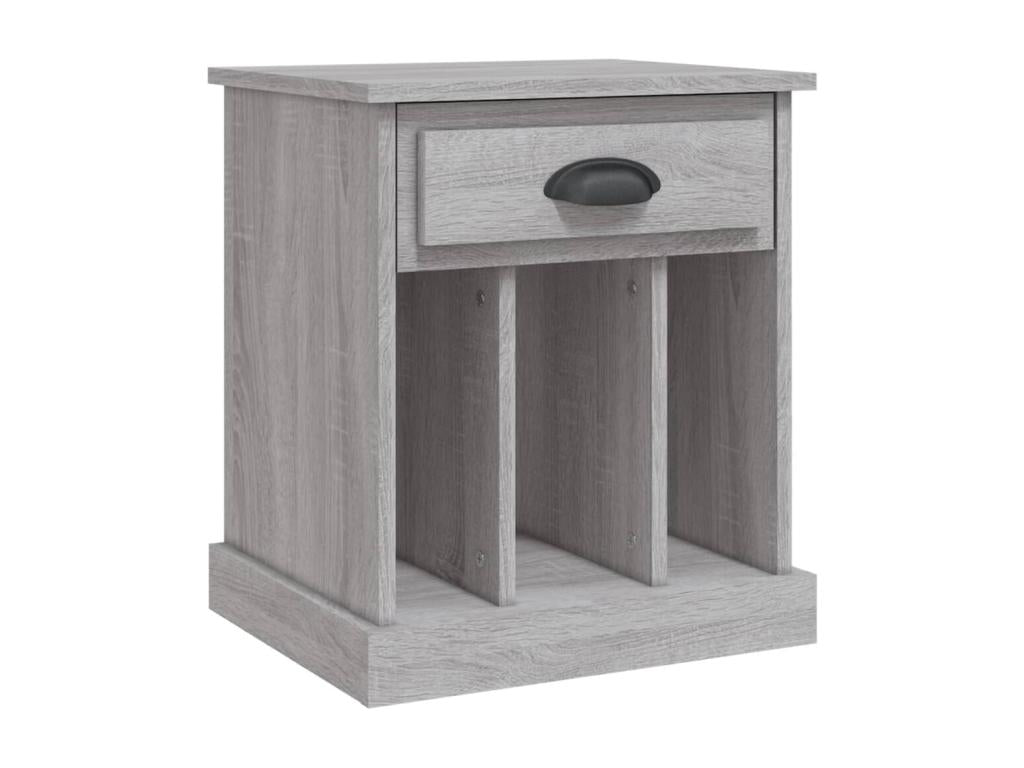 Meublori bedside table, grey, 43x36x50 cm