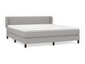 Meublori bed base with light grey 180x200 mattress, fabric