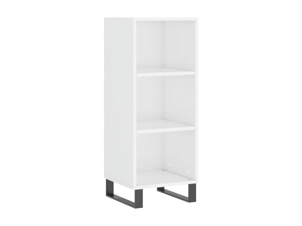 High-gloss white sideboard, 34.5x34x180 cm, engineered wood