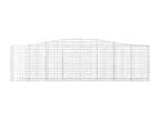 Arched gabion baskets, 10 pieces, 400x30x100/120 cm, galvanized iron