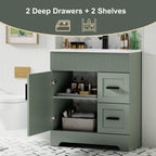 Wavy Line 30/36/48 Bathroom Vanity Set with Sink & Faucet