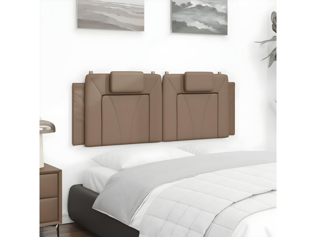 Cappuccino headboard cushion, 140 cm, faux leather