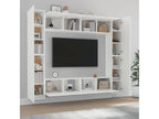 8-Piece TV Furniture Set, White Engineered Wood
