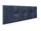 Meublori Natural Wool Headboard with Buttons 135x50cm for 120/135cm Beds - Blue