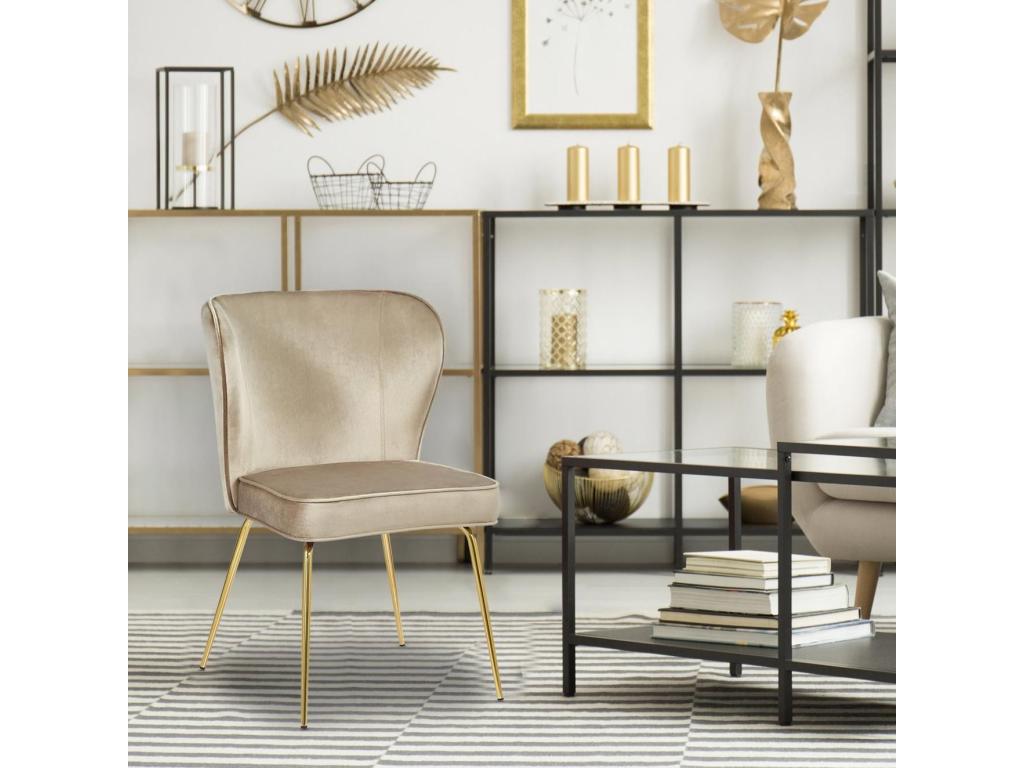 Set of 2 Meublori Design Velvet Chairs 79cm Meublori