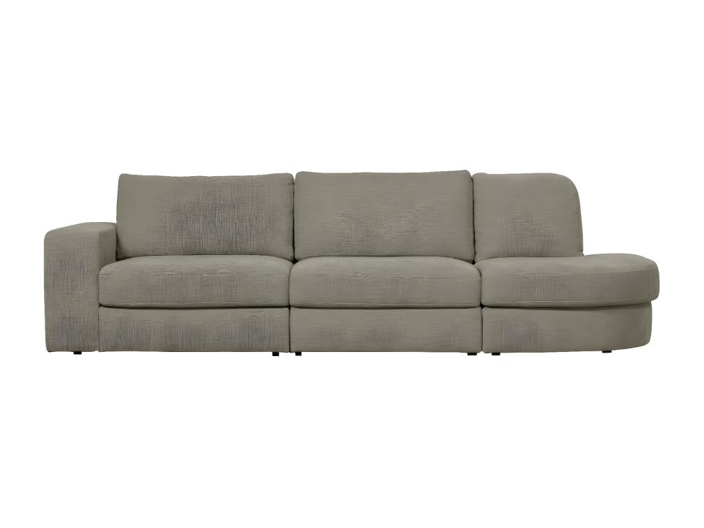 Laviecasa - 3-seater sofa in grey fabric with rounded right-hand corner CEGH37759