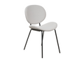 Set of 2 Meublori dining chairs in light grey velvet