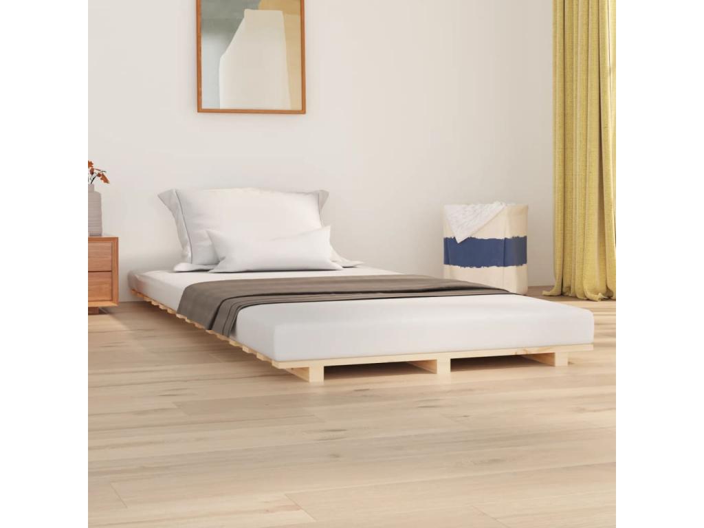 Bed frame 100x200 cm solid pine wood