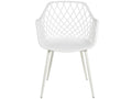 Chair with armrests, polypropylene, Meublori - White
