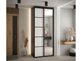 Meublori 5 Sliding Door Wardrobe 235.2/120/60 2 Doors Black/White/Black