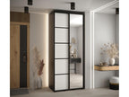 Meublori 5 Sliding Door Wardrobe 235.2/120/60 2 Doors Black/White/Black