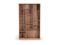 Wooden bookcase from Laviecasa Marrón.Giner y Colomer.200x38x120 UCBI77110