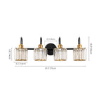 Chrome/ Black/ Gold Modern Over Mirror Crystal Bathroom Restroom Wall Lighting Fixtures Bath Lights Vanity Light