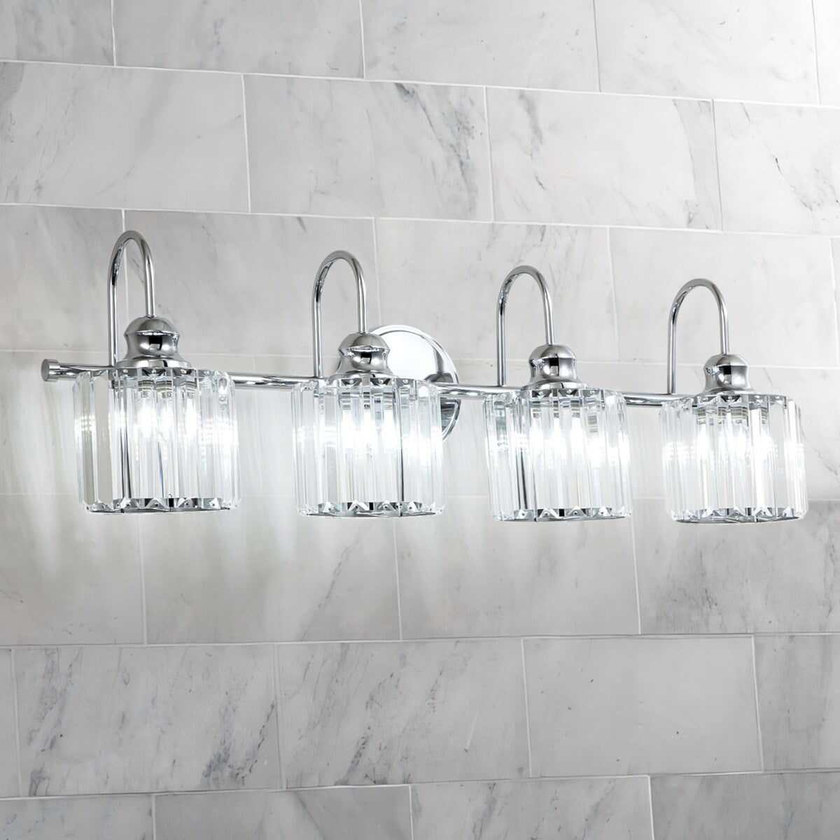 Chrome/ Black/ Gold Modern Over Mirror Crystal Bathroom Restroom Wall Lighting Fixtures Bath Lights Vanity Light