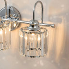 Chrome/ Black/ Gold Modern Over Mirror Crystal Bathroom Restroom Wall Lighting Fixtures Bath Lights Vanity Light