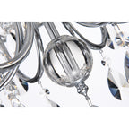 Round Beaded Drum Chandelier with Hanging Crystals