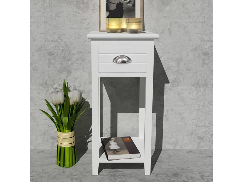 Laviecasa Premium - Bedside table with 1 drawer, White DOKD01886