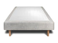 Upholstered bed base, loop pile, grey, 90x190 cm, H29 cm