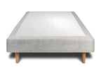 Upholstered bed base, loop pile, grey, 90x190 cm, H29 cm