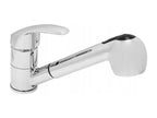 CHROME-PLATED MANUAL KITCHEN MIXER WITH PULL-OUT SPRAY HEAD