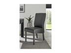 URBAN chair in grey faux leather, dimensions H99 x W46 x D63 cm, ideal for a modern and stylish dining room
