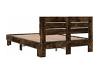 Smoked oak bed frame 120x190 cm engineered wood and metal KIDB83744