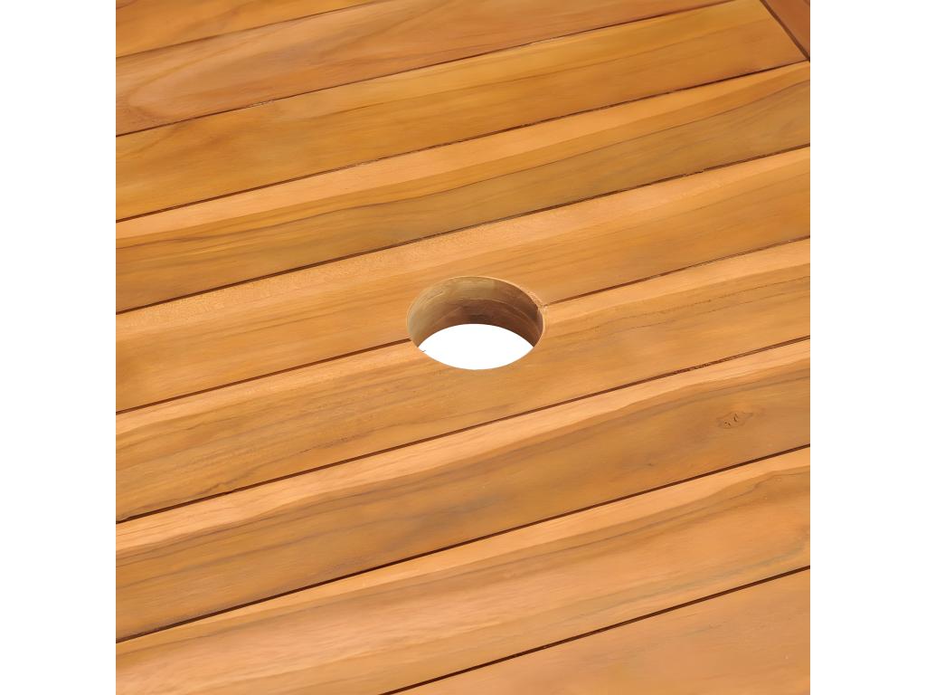 Meublori Premium - Garden Table 150x90x75 cm Solid Teak Wood