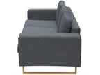3-seater sofa in dark grey fabric