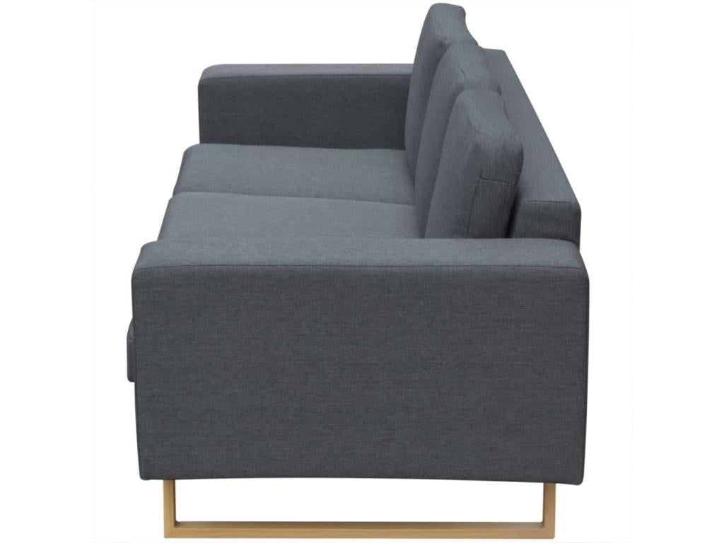 3-seater sofa in dark grey fabric