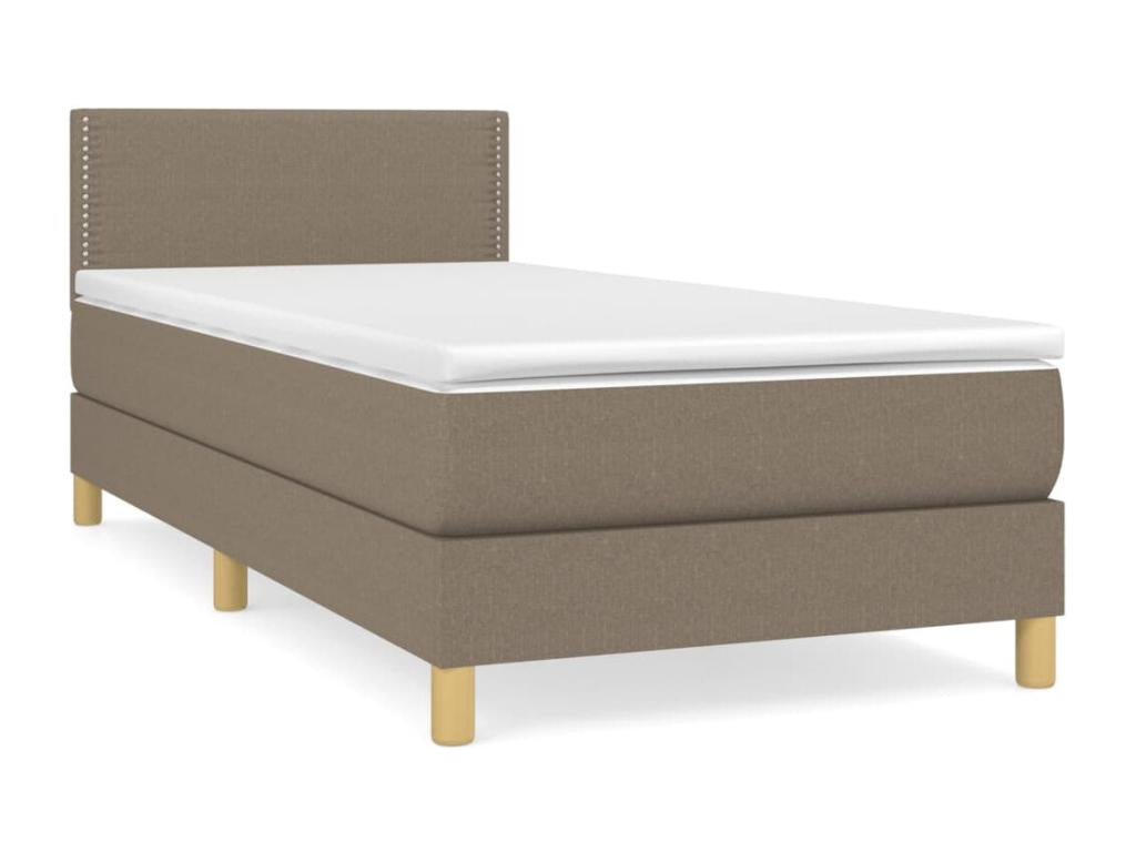 Upholstered bed base with Meublori mattress 90x200 cm Fabric