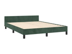 Bed frame with headboard, dark green, 140x190 cm, velvet, GBAL37377