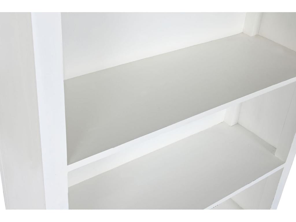 White wooden shelf unit - length 97 x depth 34 x height 180 cm