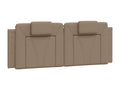 Cappuccino headboard cushion, 140 cm, faux leather