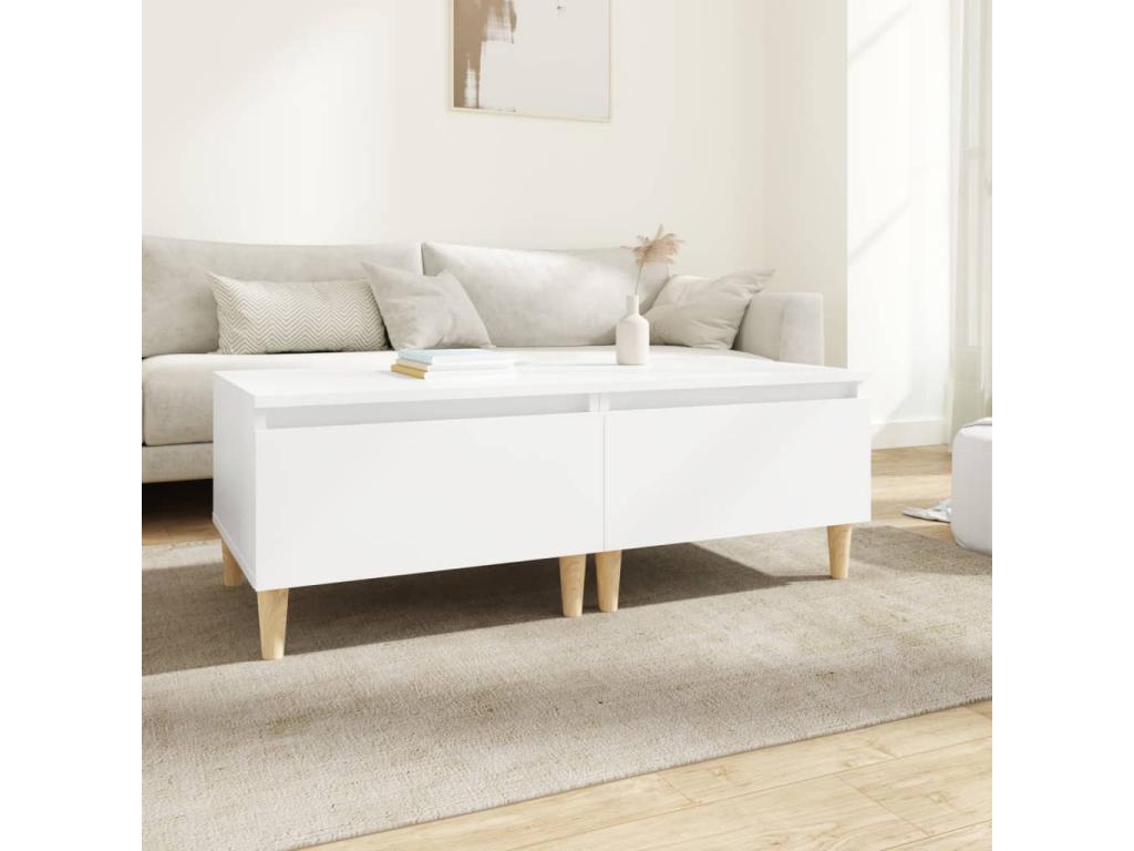 2-piece side tables, white, 50x46x35 cm, engineered wood