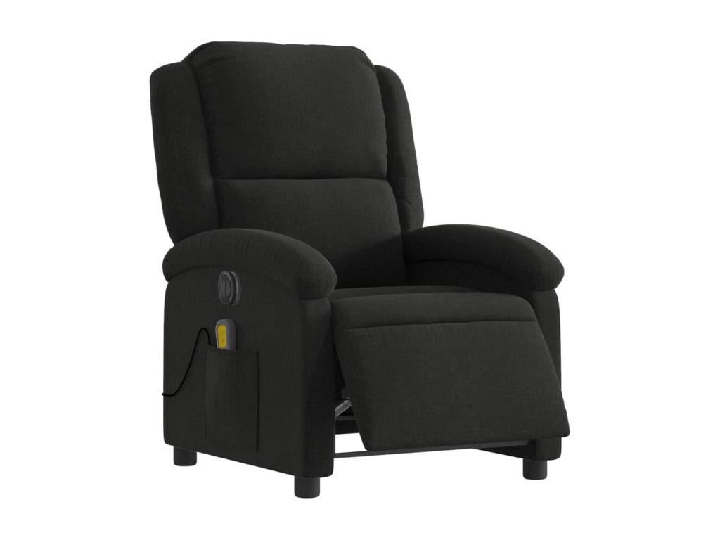 Black Fabric Electric Reclining Massage Chair