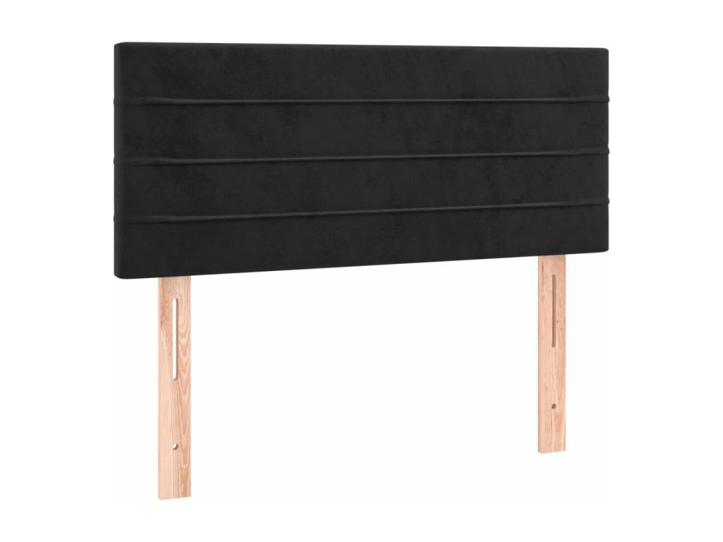 Black LED Headboard 100x5x78-88 Velvet AJCP52746