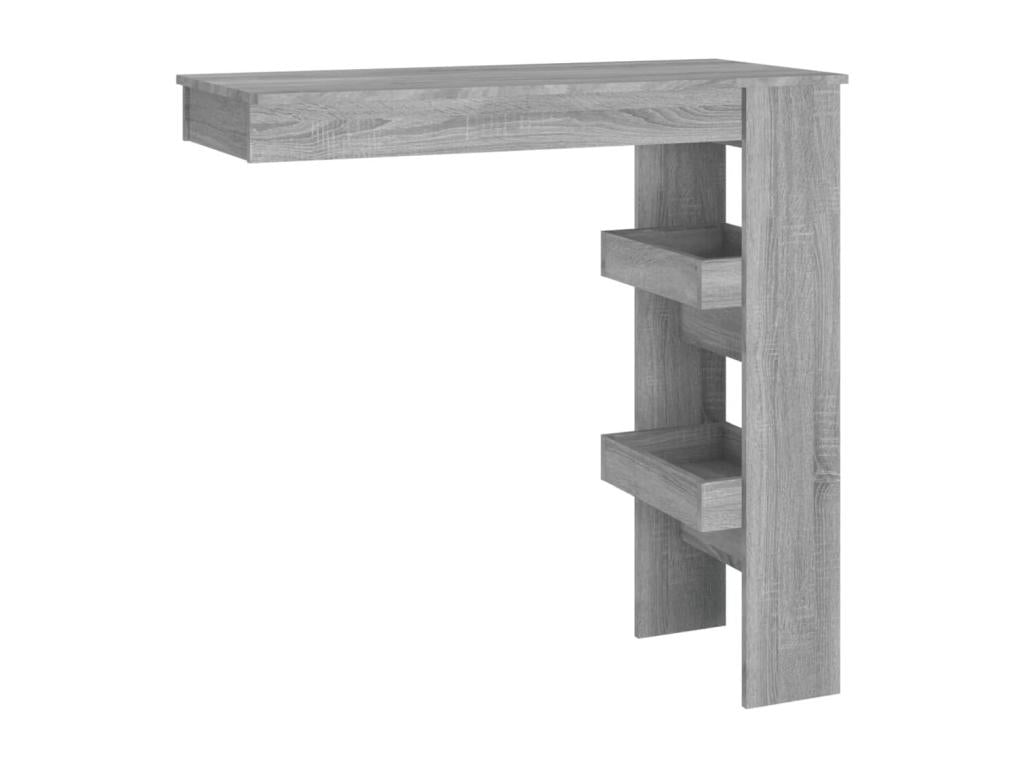 Meublori wall-mounted bar table, grey, 102x45x103.5 cm, engineered wood
