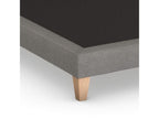 Grey upholstered decorative bed base - Meublori 100x190