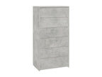 Buffet with 6 drawers, concrete grey, 50x34x96 cm, particleboard