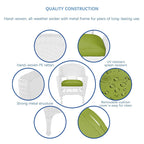 5-piece White Resin Wicker Dining Set