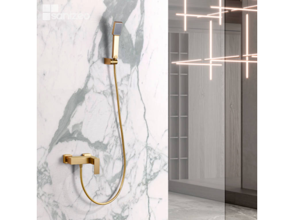 Meublori Brushed Gold Anti-Limescale Shower Mixer BDP048-5OC