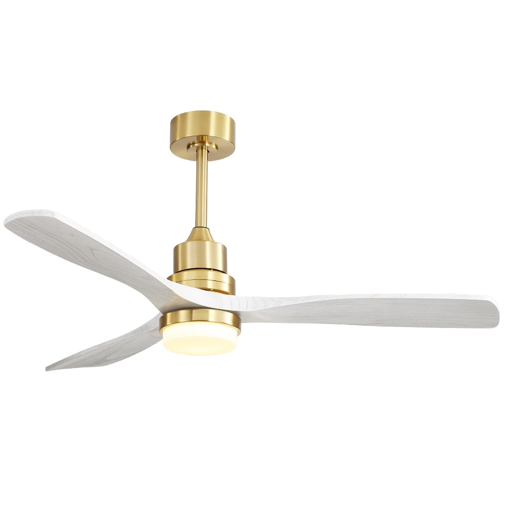 Sofucor 52 Indoor Wood Ceiling Fan Light with Remote, Integrated Light Optional