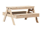 Children's picnic table 88x97x52cm solid pine wood