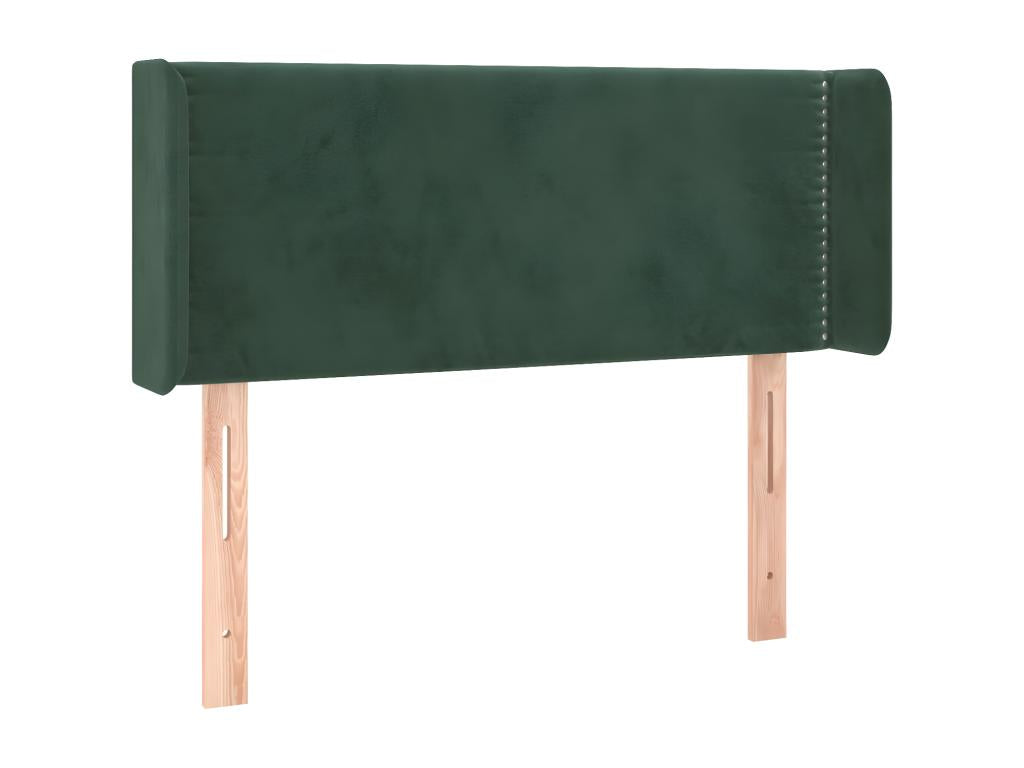 Headboard with wings, Dark Green, 83x16x78/88 cm, Velvet