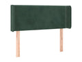 Headboard with wings, Dark Green, 83x16x78/88 cm, Velvet
