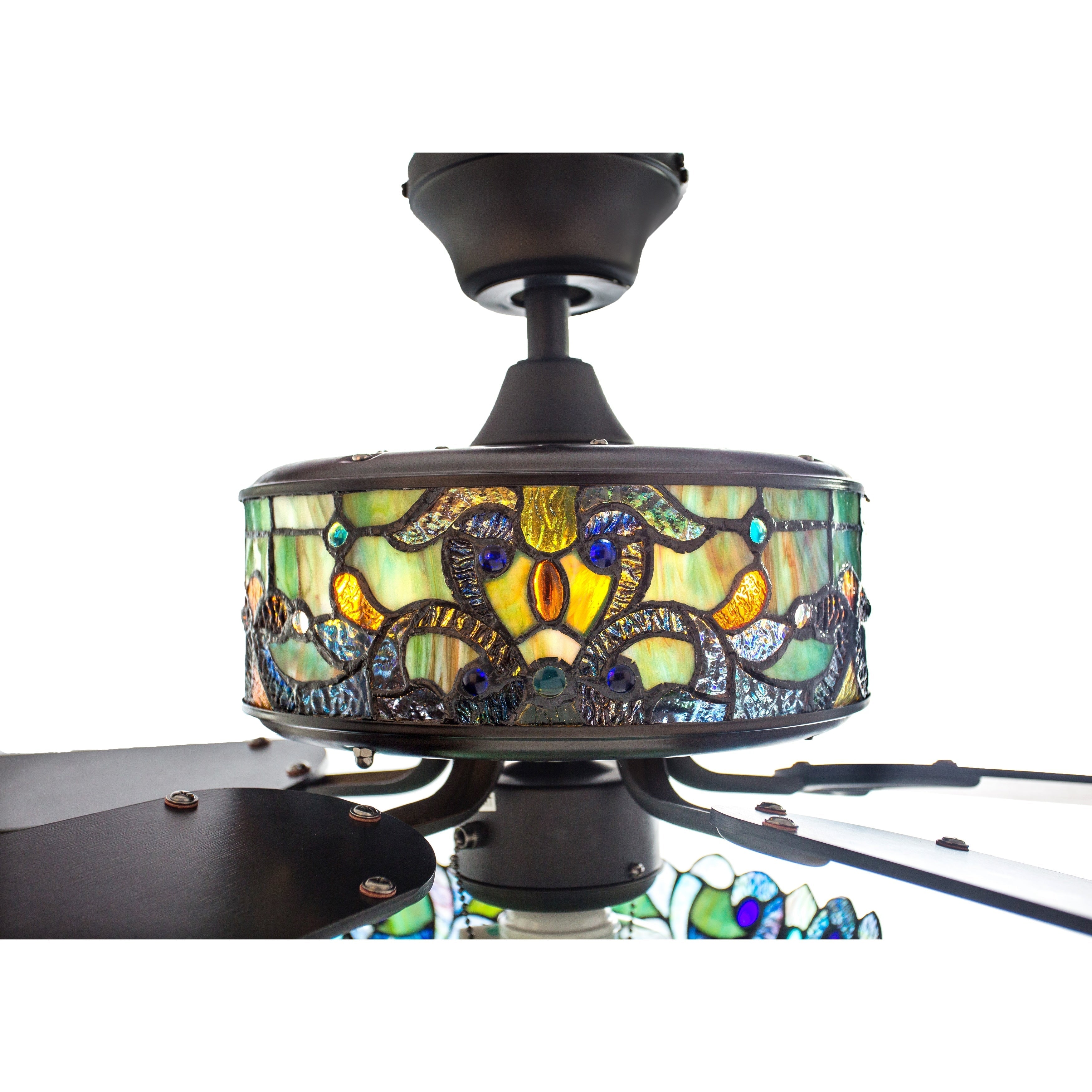 Copper Grove Guasipati 52-inch Tiffany-style Magna Carta Ceiling Fan - 52L x 52W x 16.5