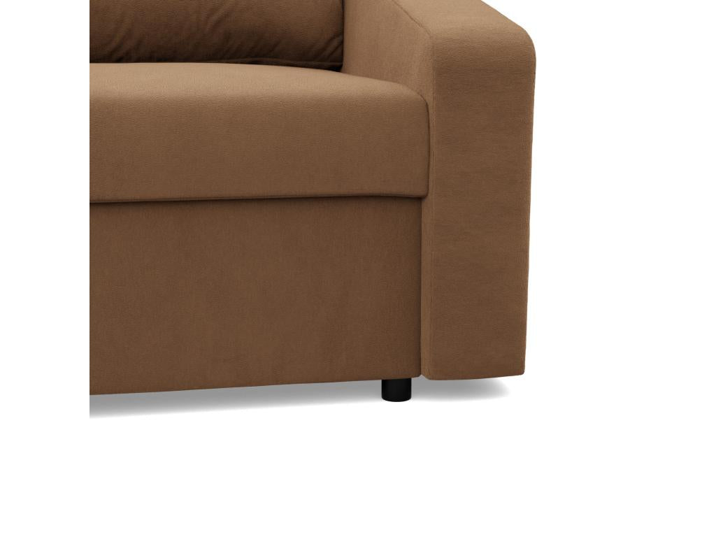 2-seater sofa with sleeper function, brown