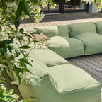 Meublori 8-seater modular corner sofa, green
